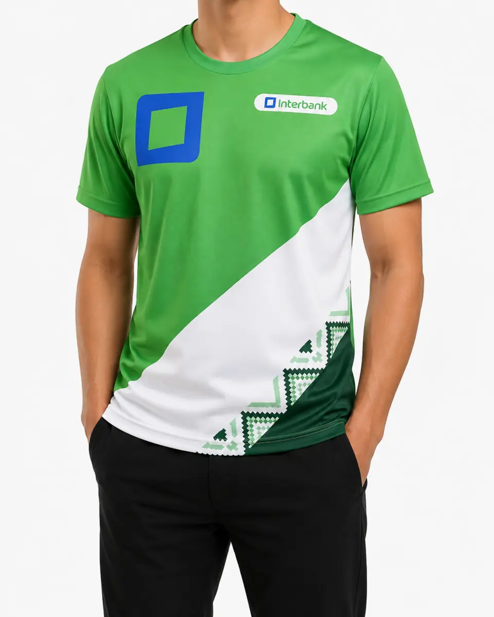 Camiseta verde personalizada de Interbank