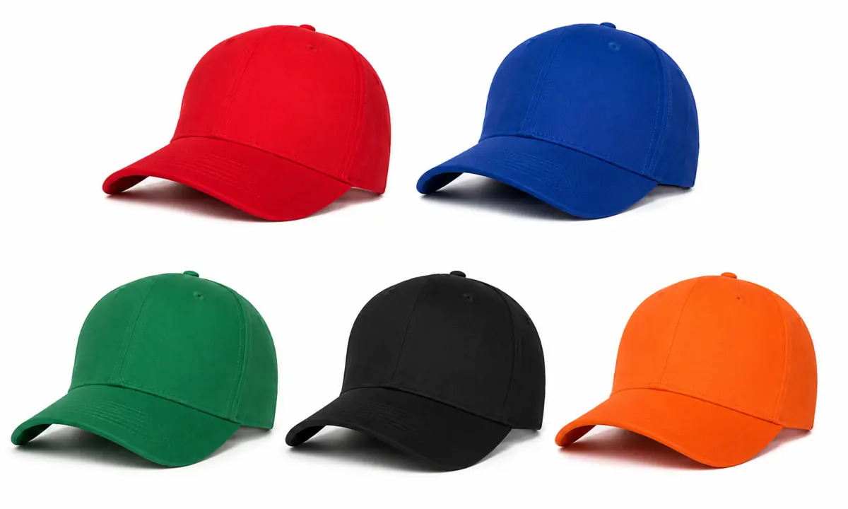 Gorras personalizables en cinco colores