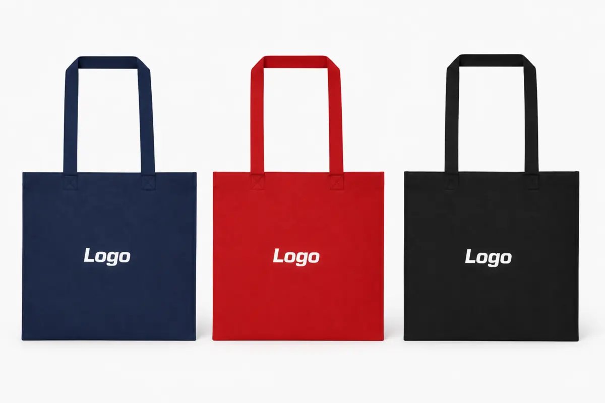 Bolsas corporativas personalizables en tres colores